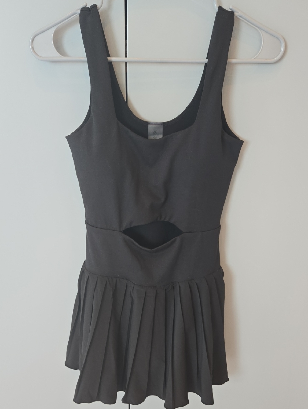 Altar'd State Black Cutout Pleated Tank Dress